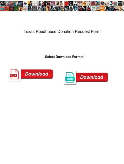Each year, the products, goods, and services donated by Messina Hof create over 2 million in potential impact for charitable causes across Texas. . Texas roadhouse donation request
